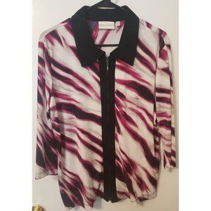 Drapers and Damons Blouse/Jacket with Collar, size Large